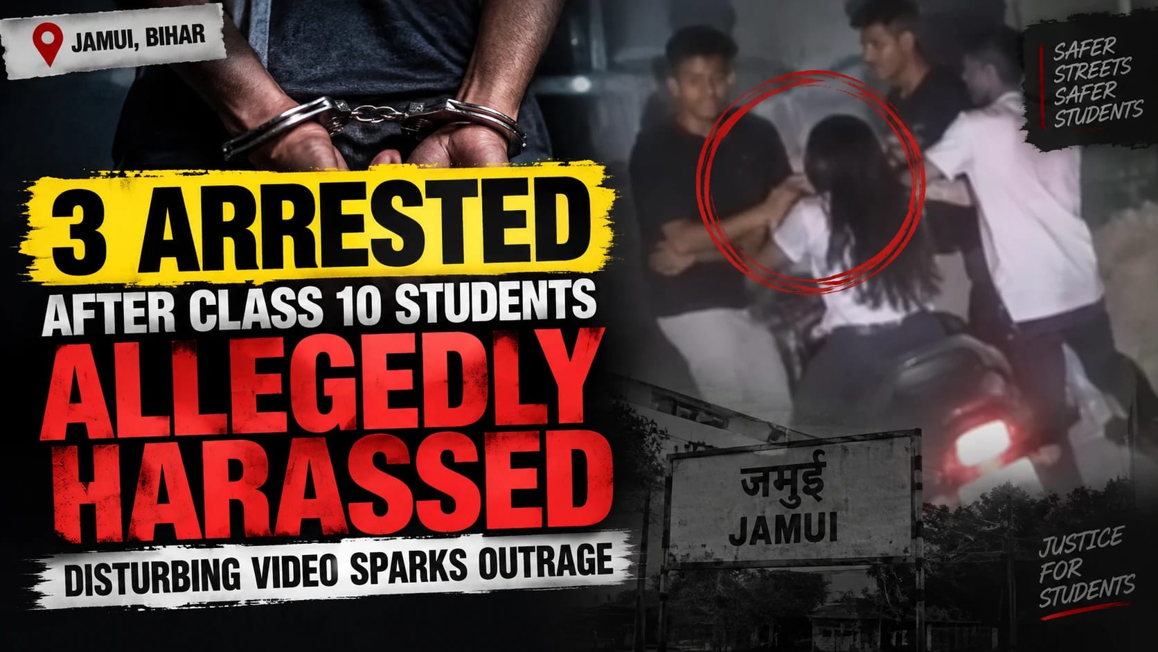 Jamui Viral Video: Three Arrested After Class 10 Students Allegedly Harassed