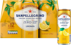 San Pellegrino Zero Lemon Cans (12 Pack)