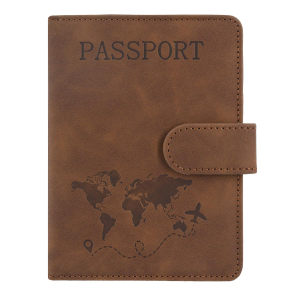 RFID Blocking Leather Passport Holder Wallet