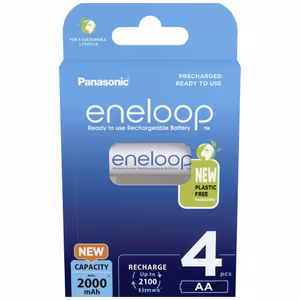 eneloop AA Rechargeable Batteries, 2000 mAh, Pack of 4
