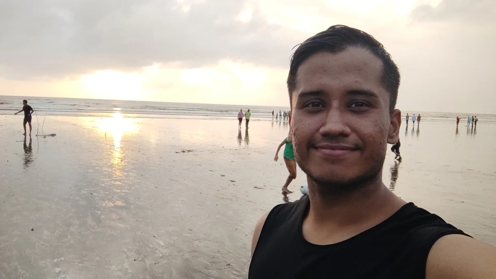 Ganesh at the beach chilling