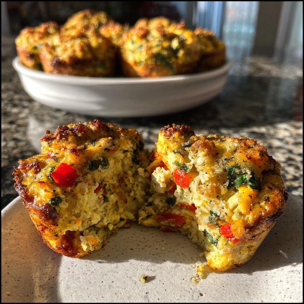 Super Bowl Savory Veggie Muffin Cups