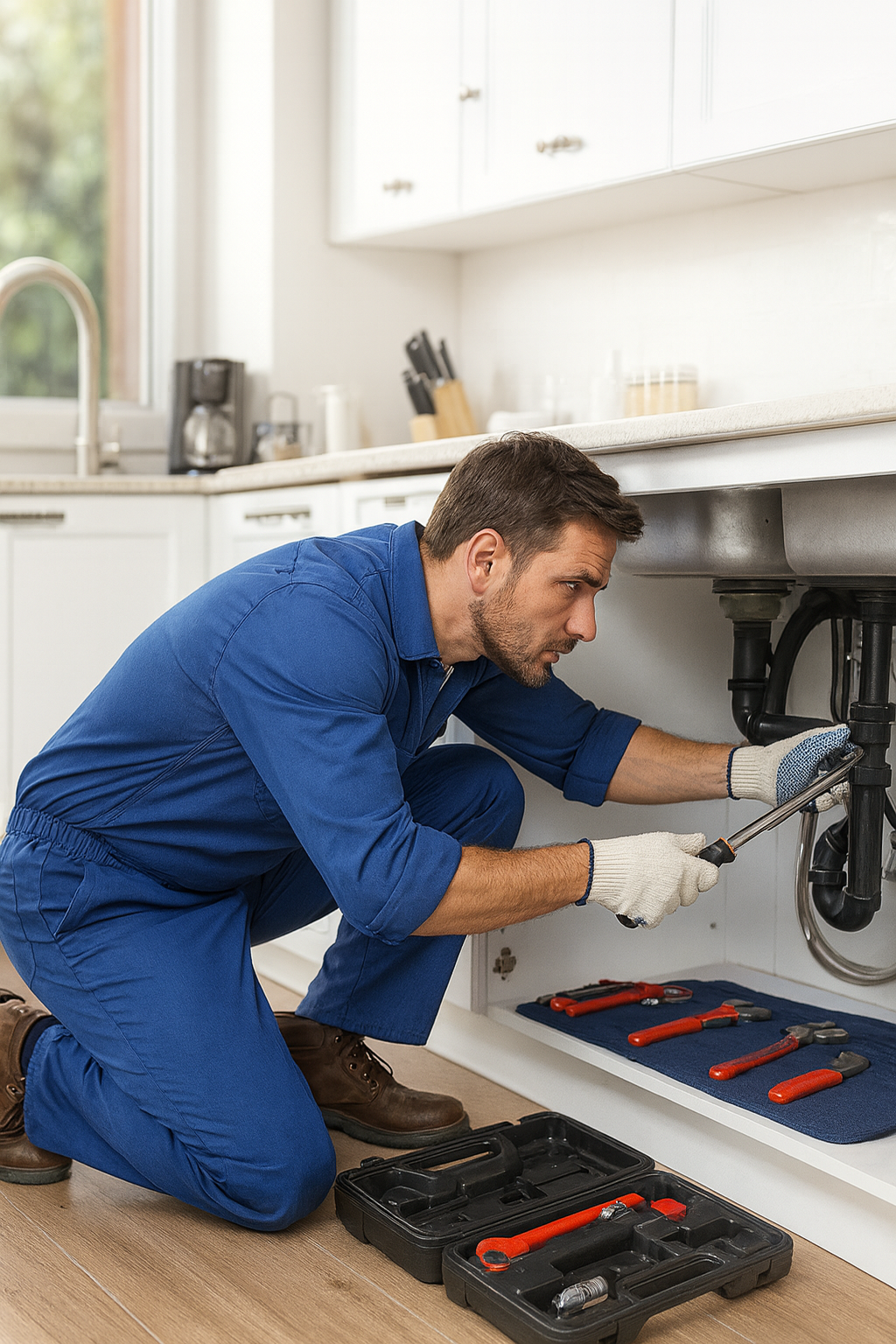 Plombier d'urgence en intervention