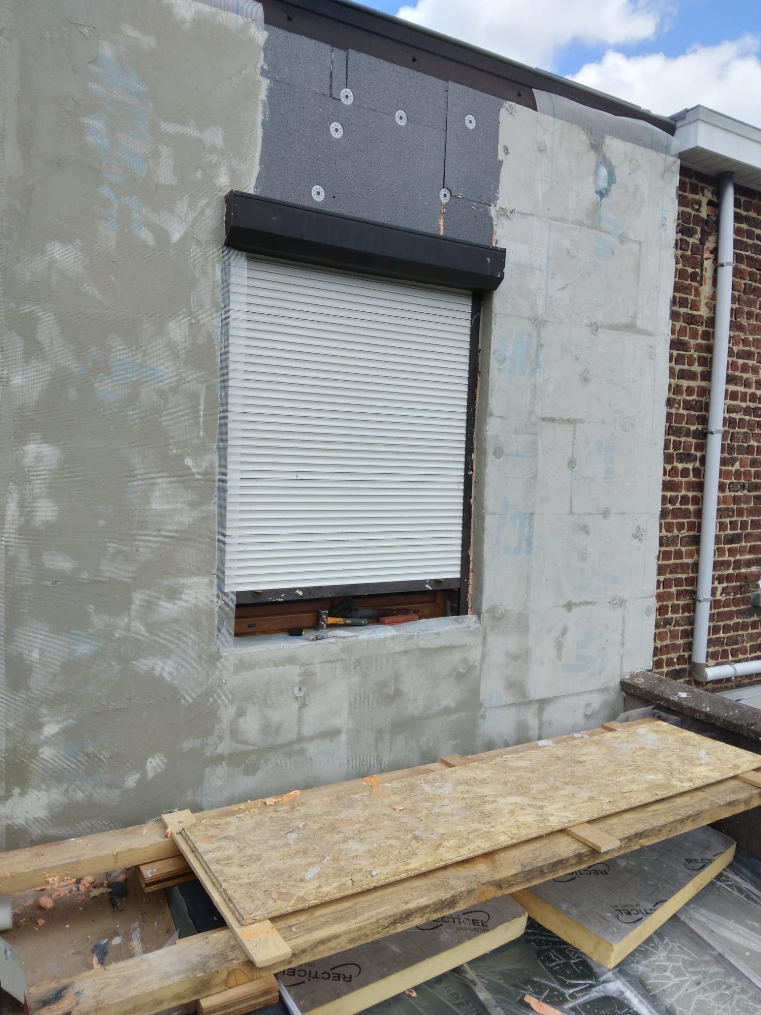 Mise en place de l'isolant