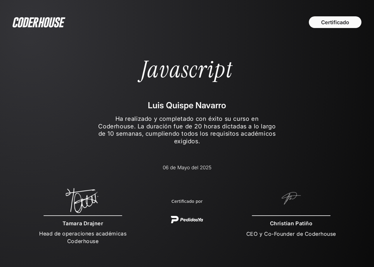 JavaScript Certification