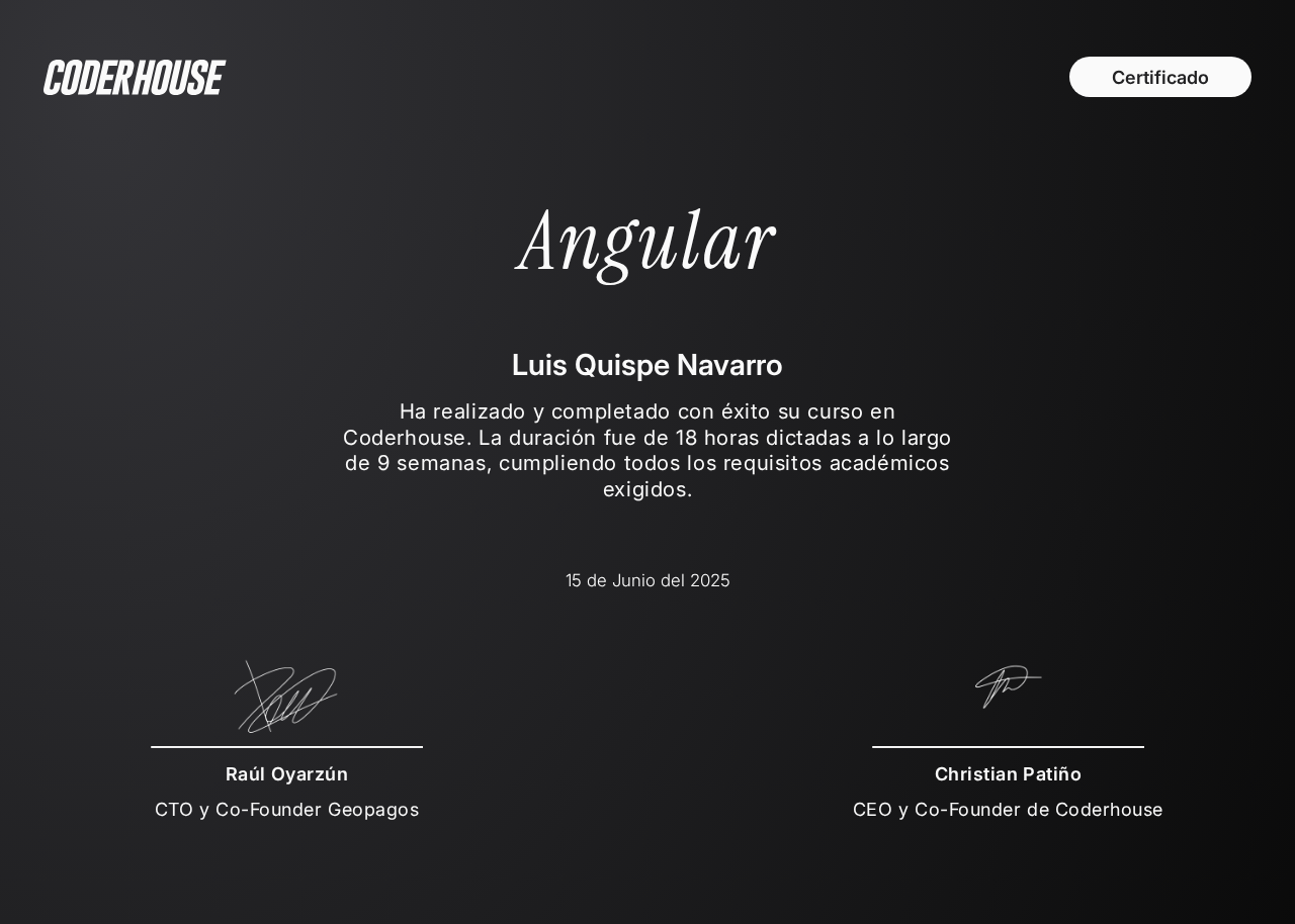 Angular Certification