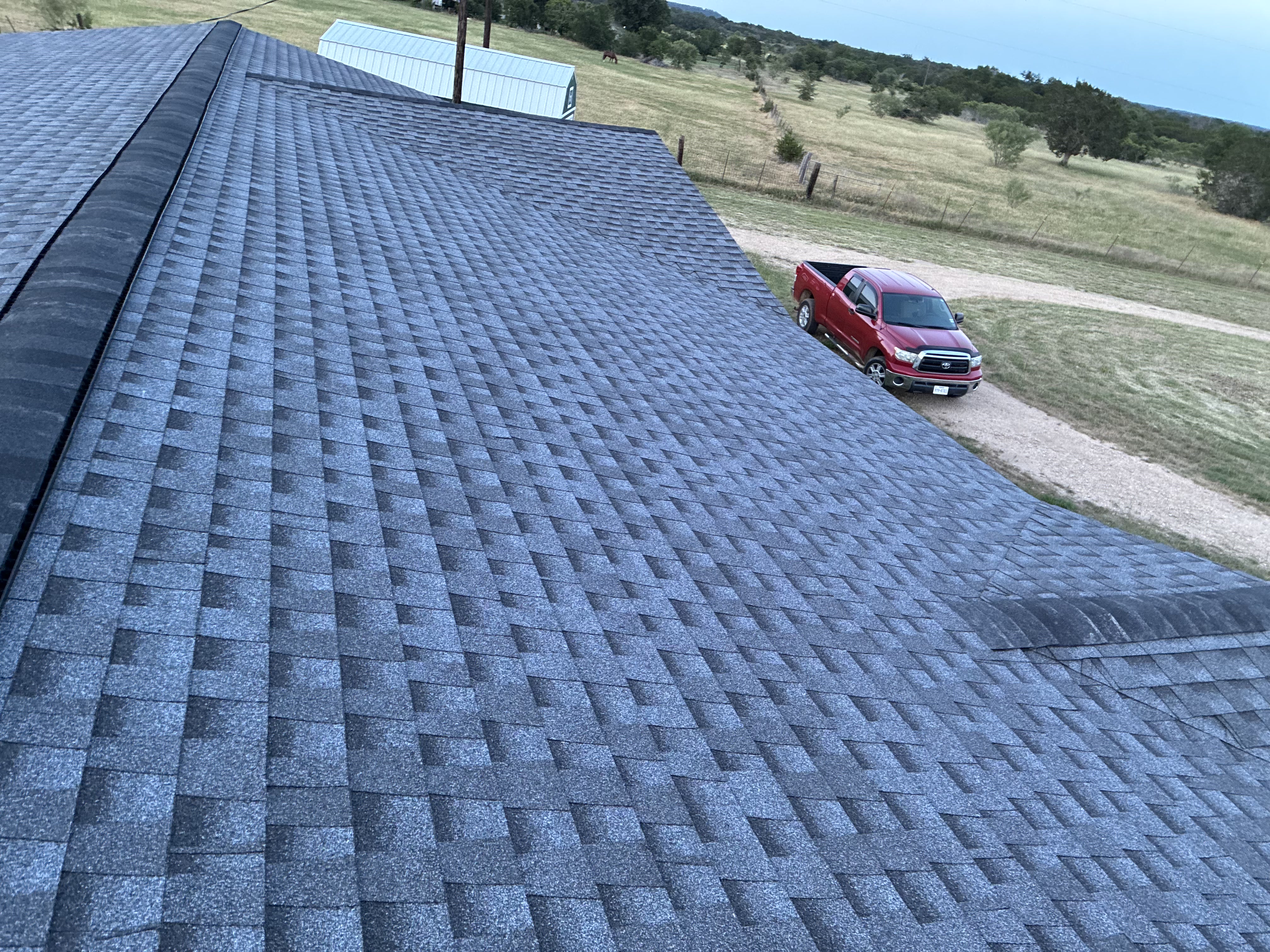 Completed roof