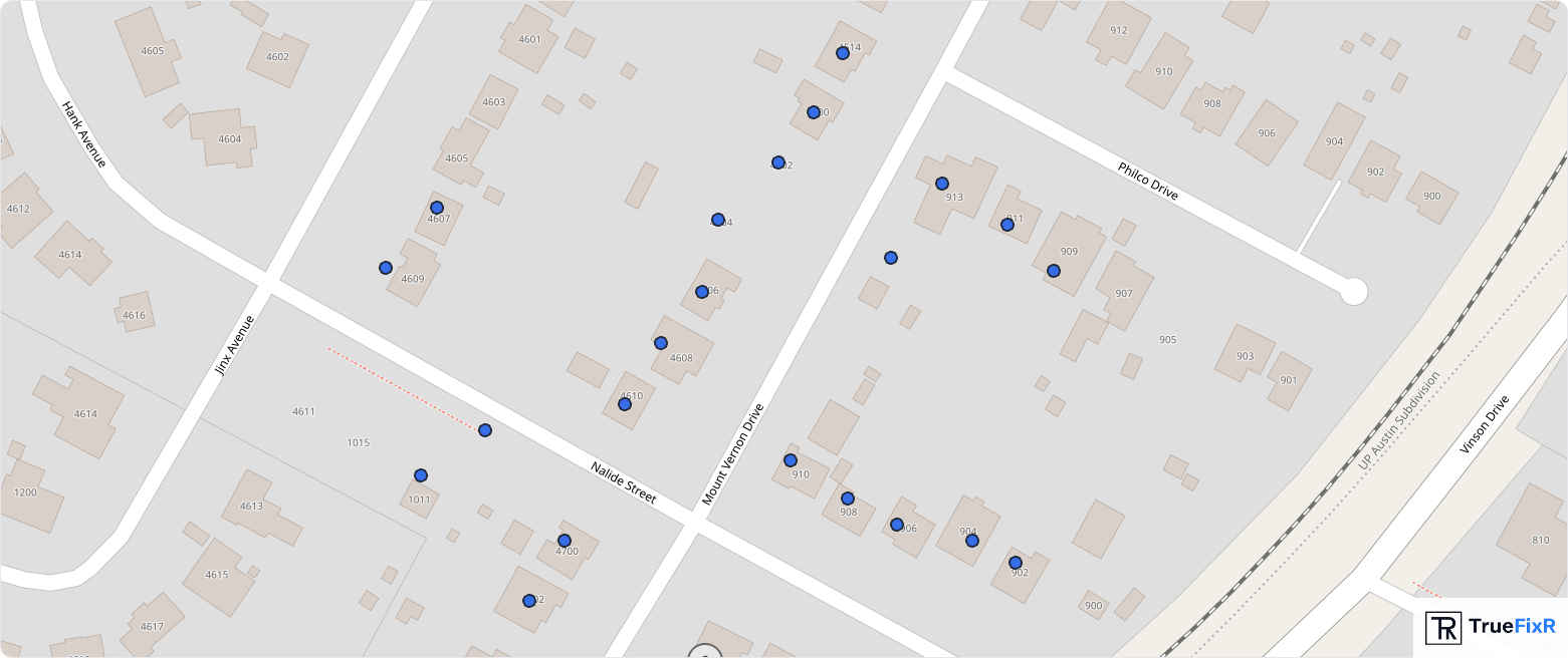 Storm map showing property risk assessment