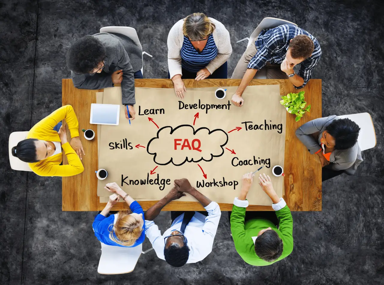 Training chart with keywords and diagrams