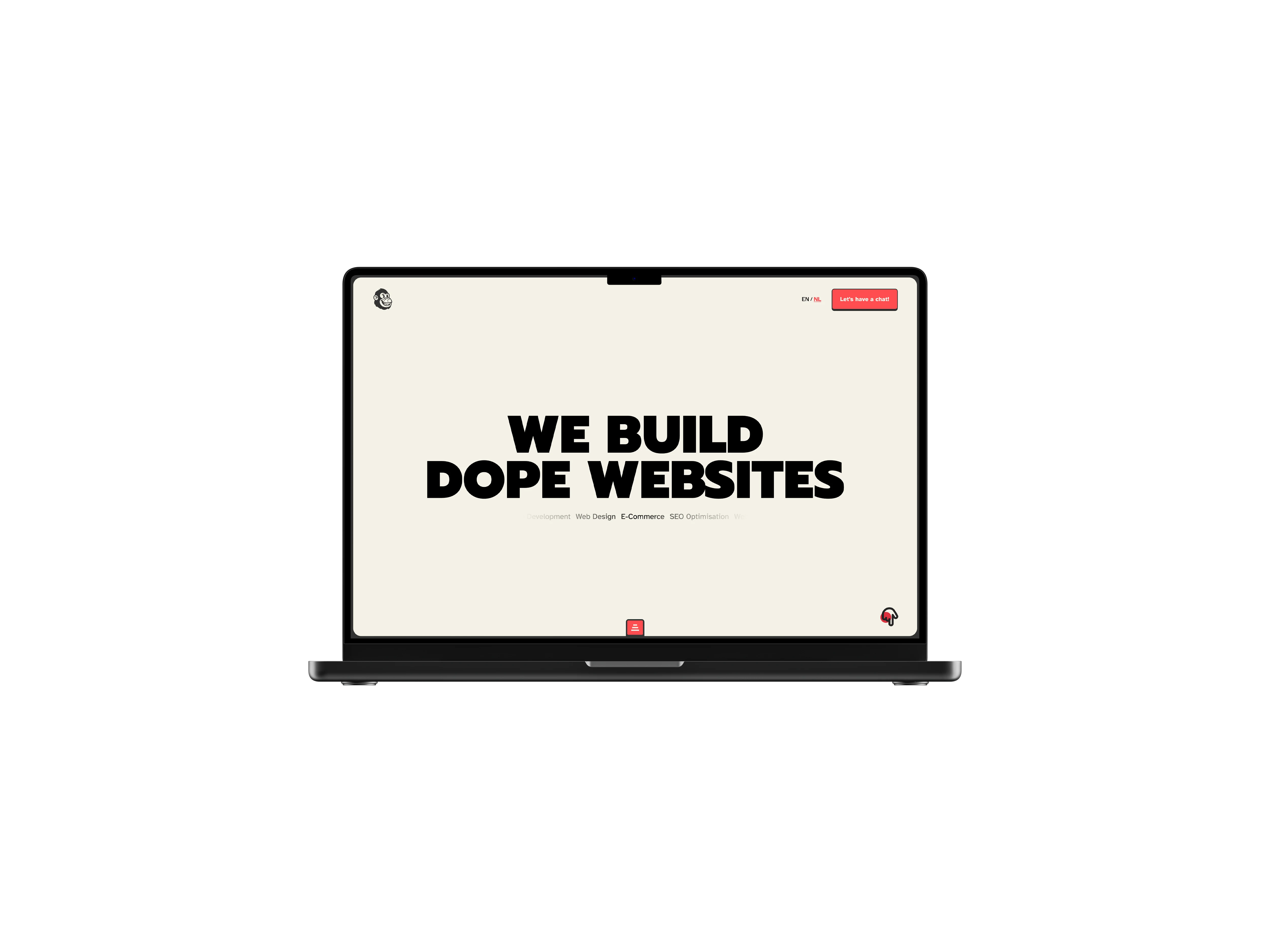 big baboons studio website mockup