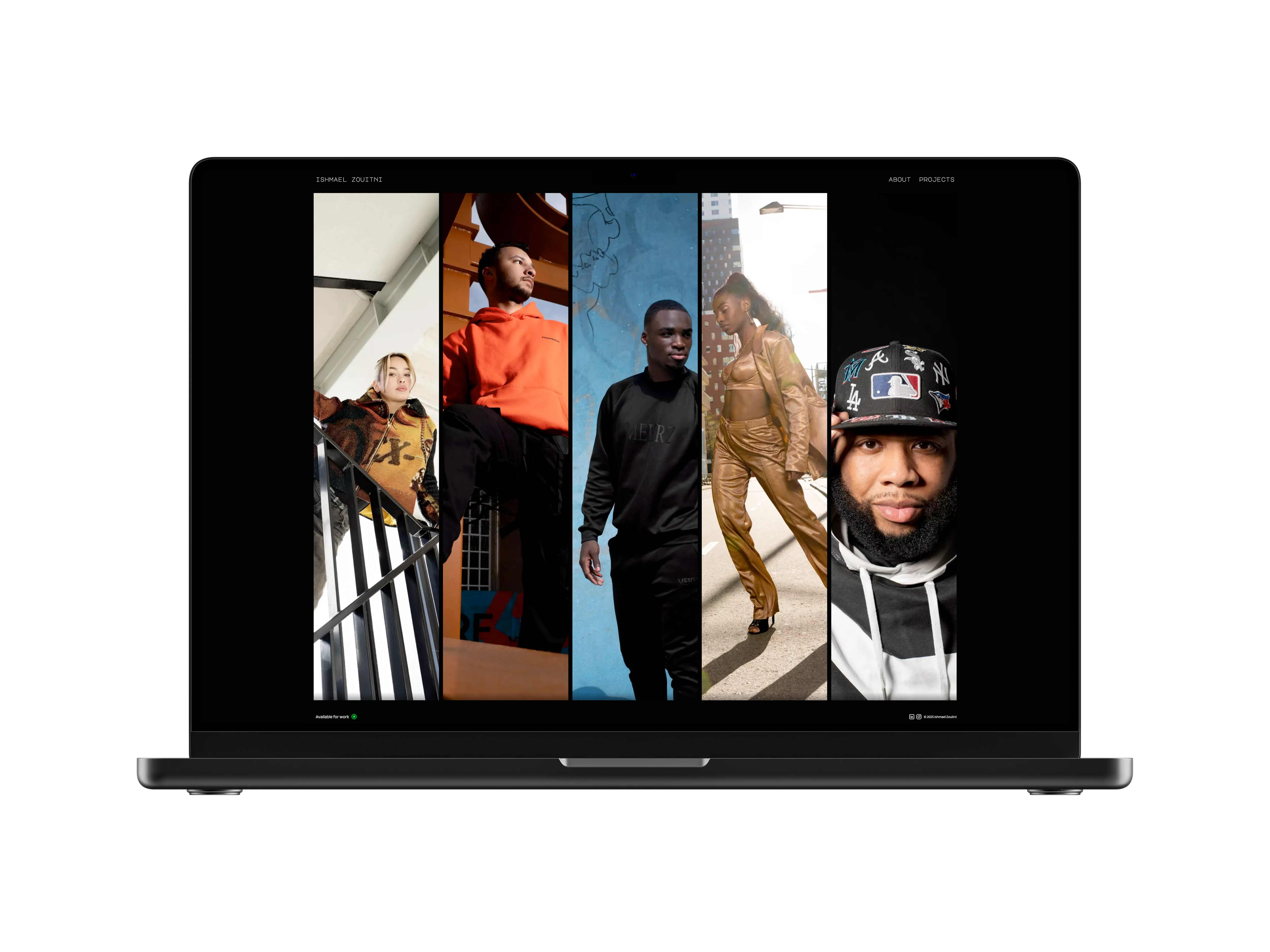 Portfolio of Ishmael Zouitni website mockup