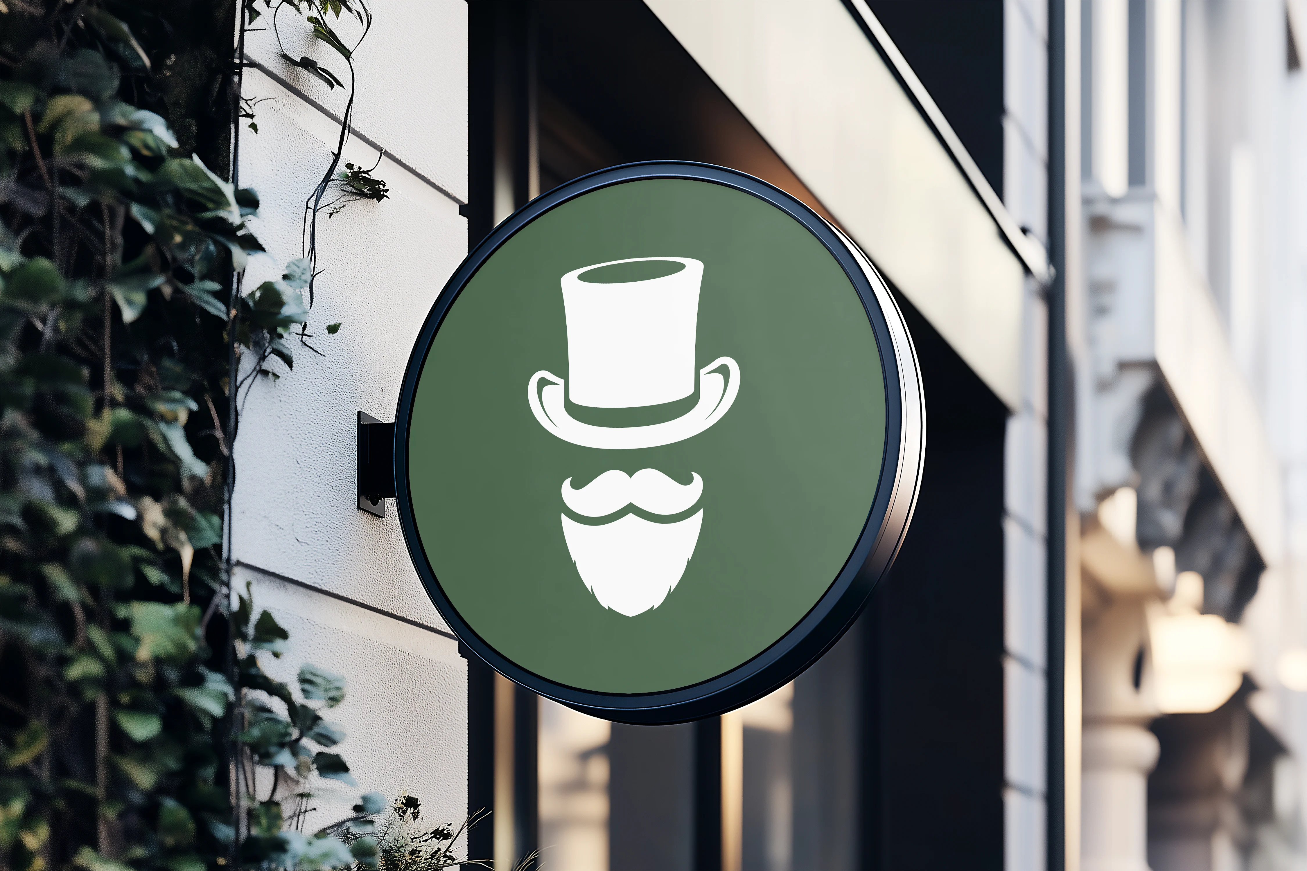 Gentlemens barber club website mockup