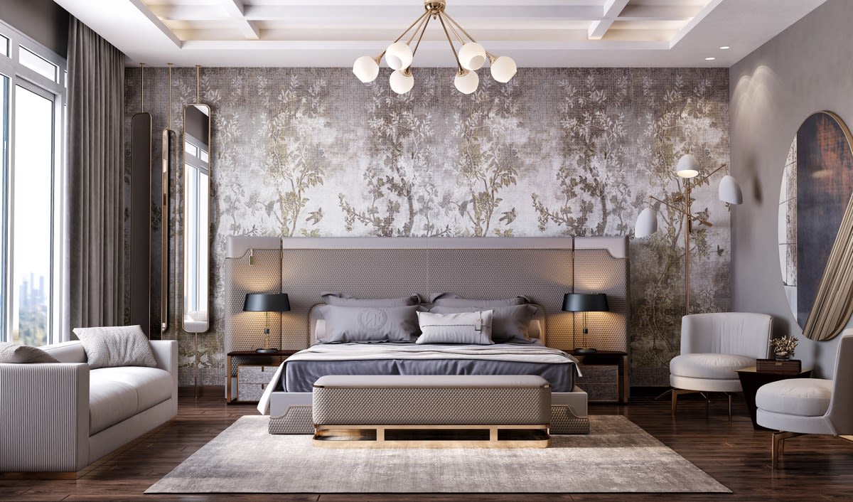 wallpaper luxury master bedroom