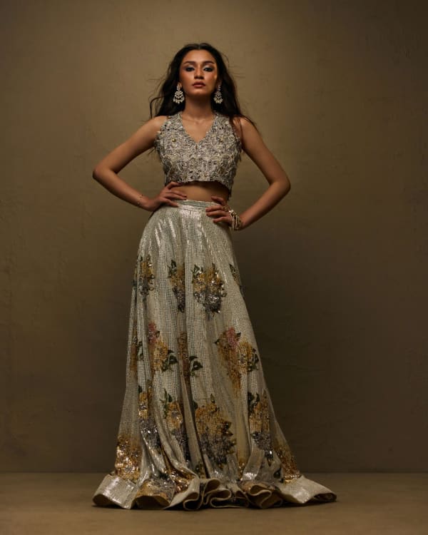 Sitara Lehanga - Luxury Pakistani Formal Dress with Hand Embroidery
