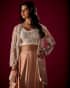 A-CA 024 Peach Dress - Luxury Pakistani Casual Dress - View 5