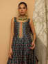 Teal Blue Fork - Luxury Pakistani Formal Dress - View 5