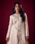 W.C 05 - Short Coat & Palazzo Set - Luxury Pakistani Party Wear - View 4