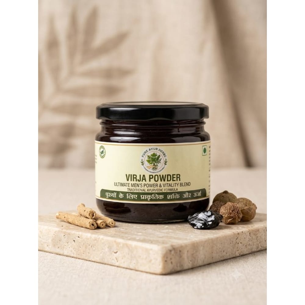 VIRJA POWDER-Ultimate MEN'S Power& Vitality blend - 100% Certified Ayurvedic Remedy | Pure Ayur Herbs
