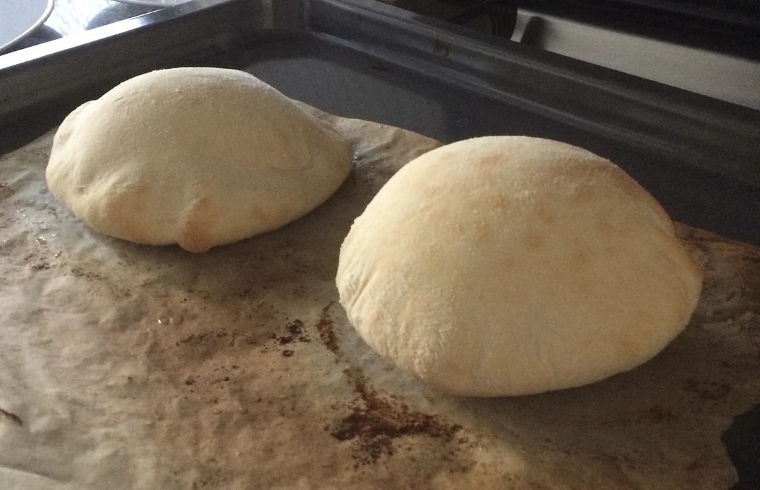 Pita Bread — Note: With the indicated measurements, the breads are about 80 g each