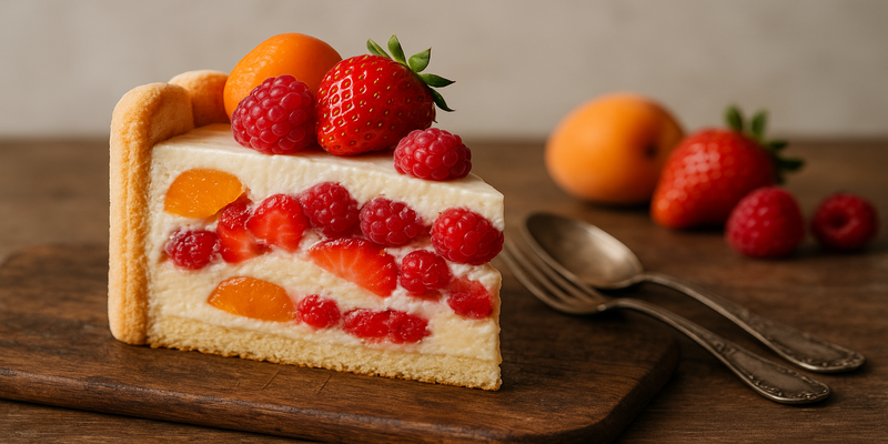 Charlotte of any fruit (apricots, strawberries, raspberries)