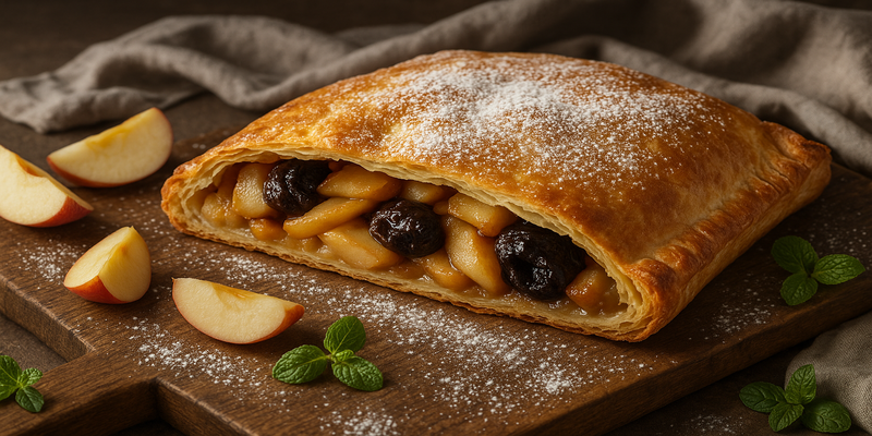 Covered prune and apple coca