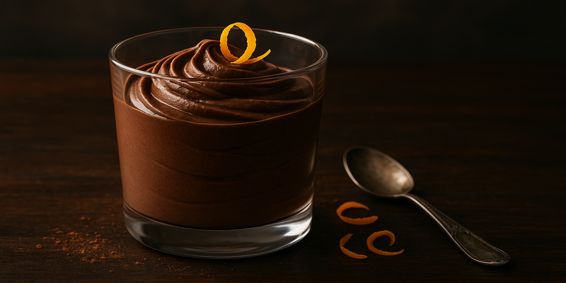 Orange Cream and Chocolate Mousse (with egg)
