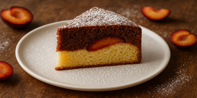 Two-colour plum cake