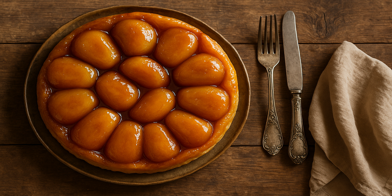 Apple Tarte Tatin without pastry dough (restaurant Roig Rubí)