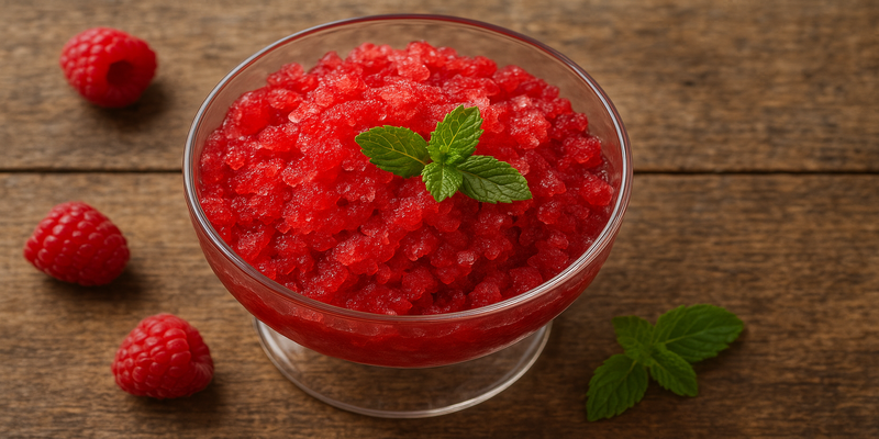 Granitas of Raspberries (or any other fruit)