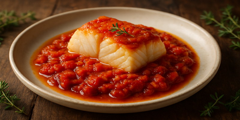 Cod with Samfaina Forki Style