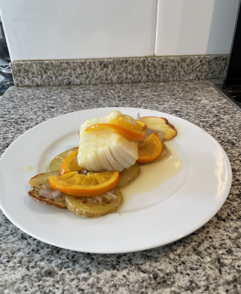 Lacquered Cod with Maxims Potatoes