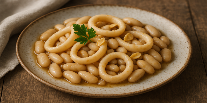 Squid with Forki Dry Beans