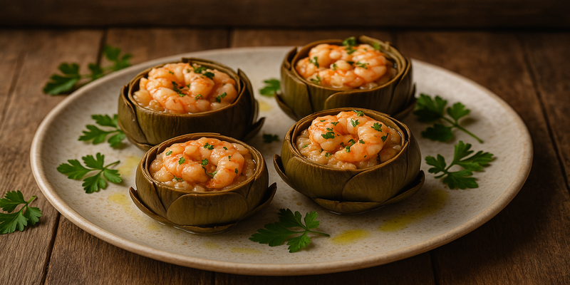 Stuffed Artichokes with Shrimp