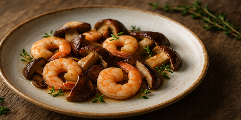 Porcini with Prawns