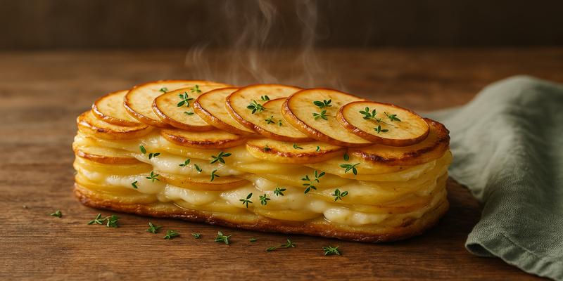 Potato, Apple, and Soft Cheese Mille-Feuille