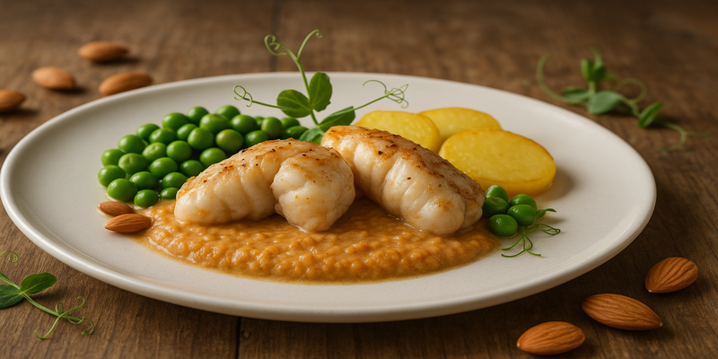 Monkfish with Forki Almond Sauce