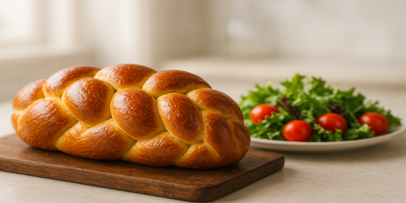 Brioche Braid with Salad