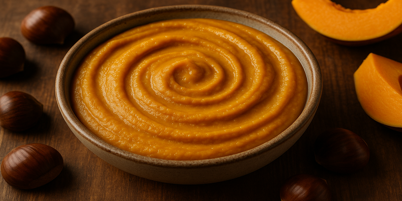 Forki-style chestnut and pumpkin purée