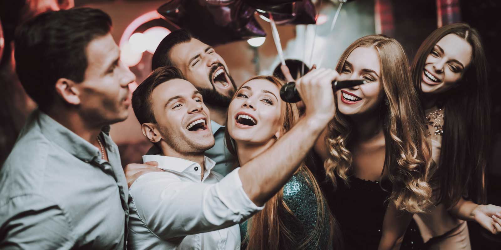 friends having fun at karaoke spots in northern va