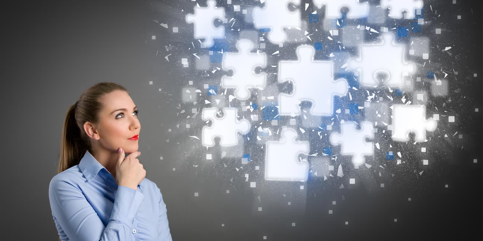 a woman trying to improve her problem solving skills