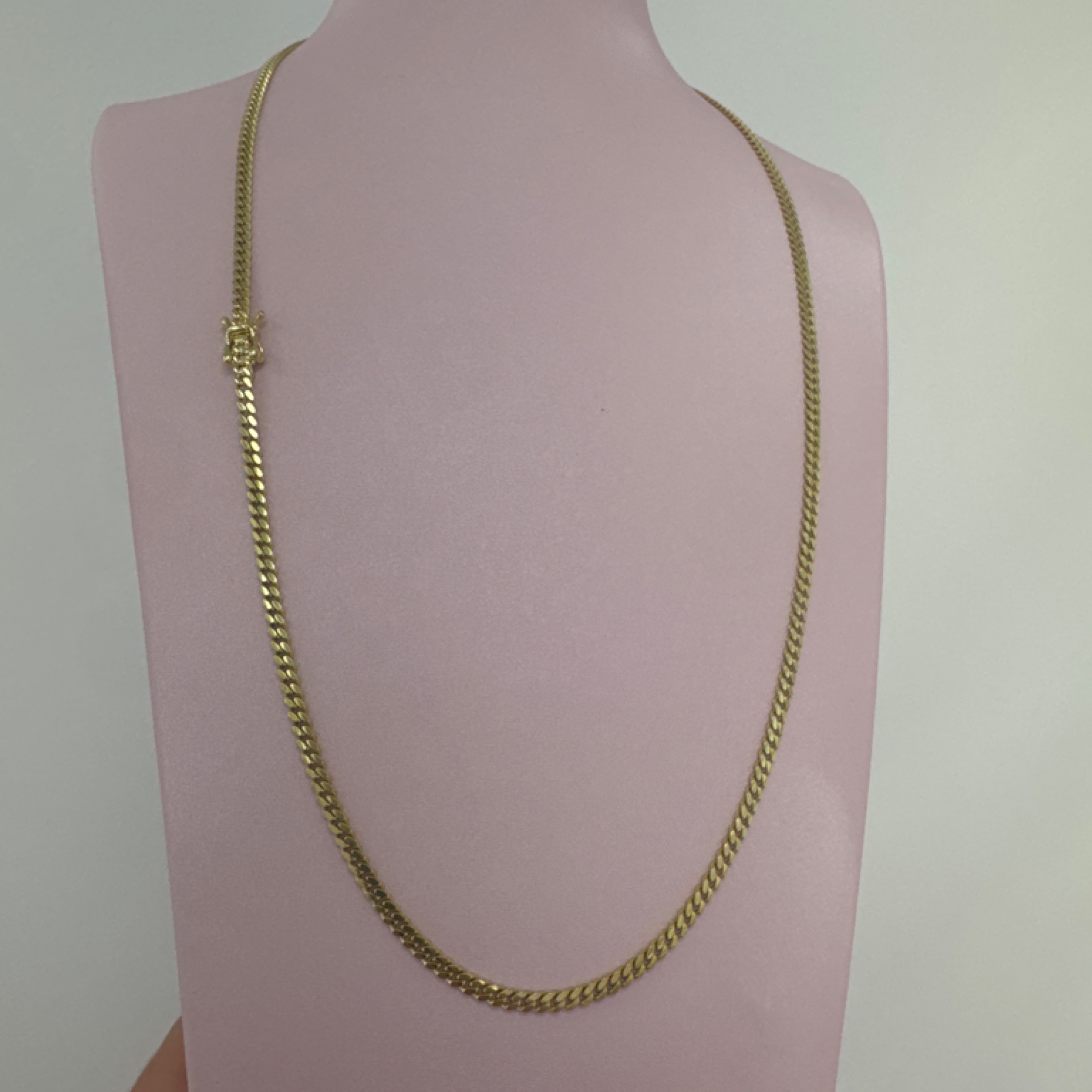Micro Cuban link chain solid 3mm 10KT