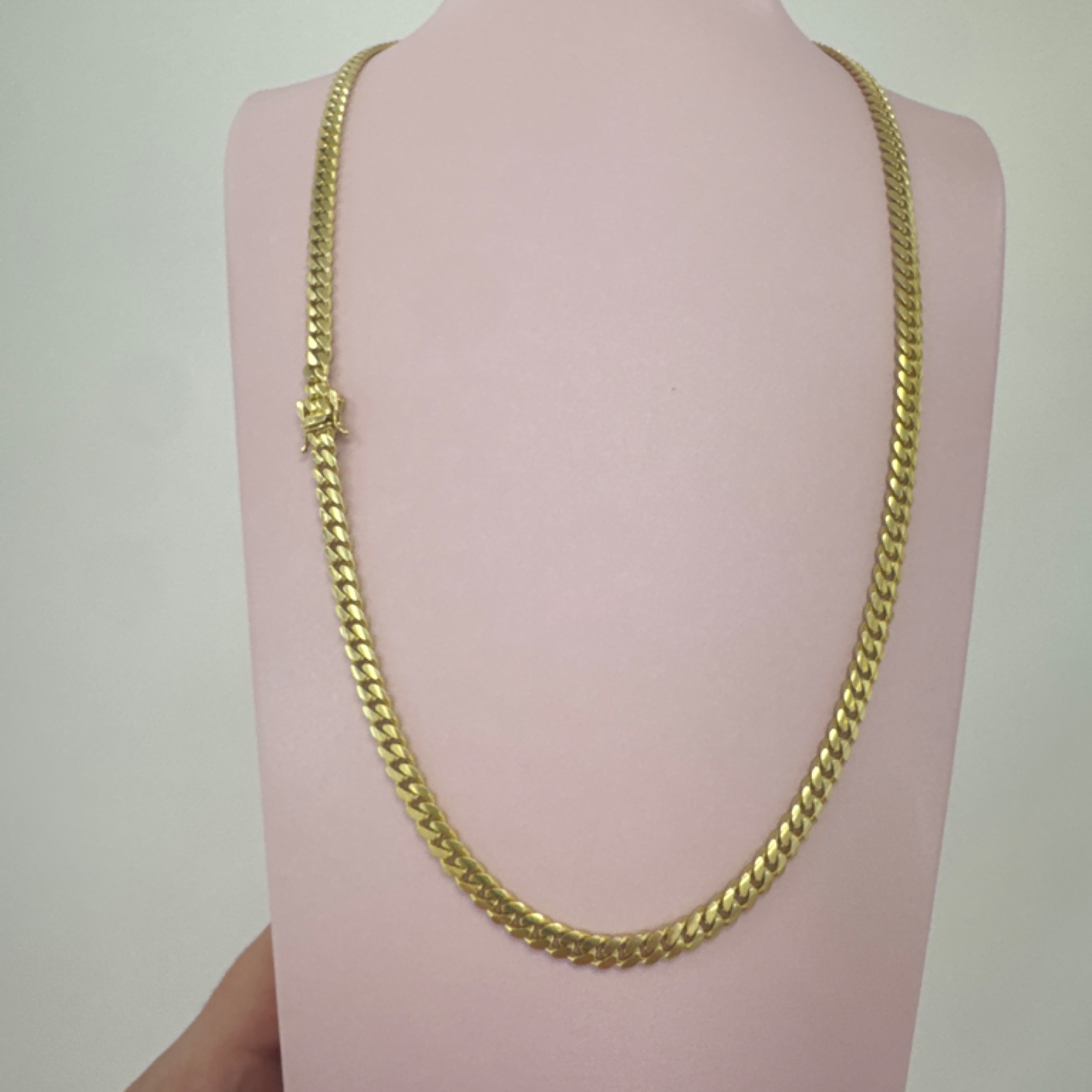 Micro Cuban link chain solid 5mm 10KT