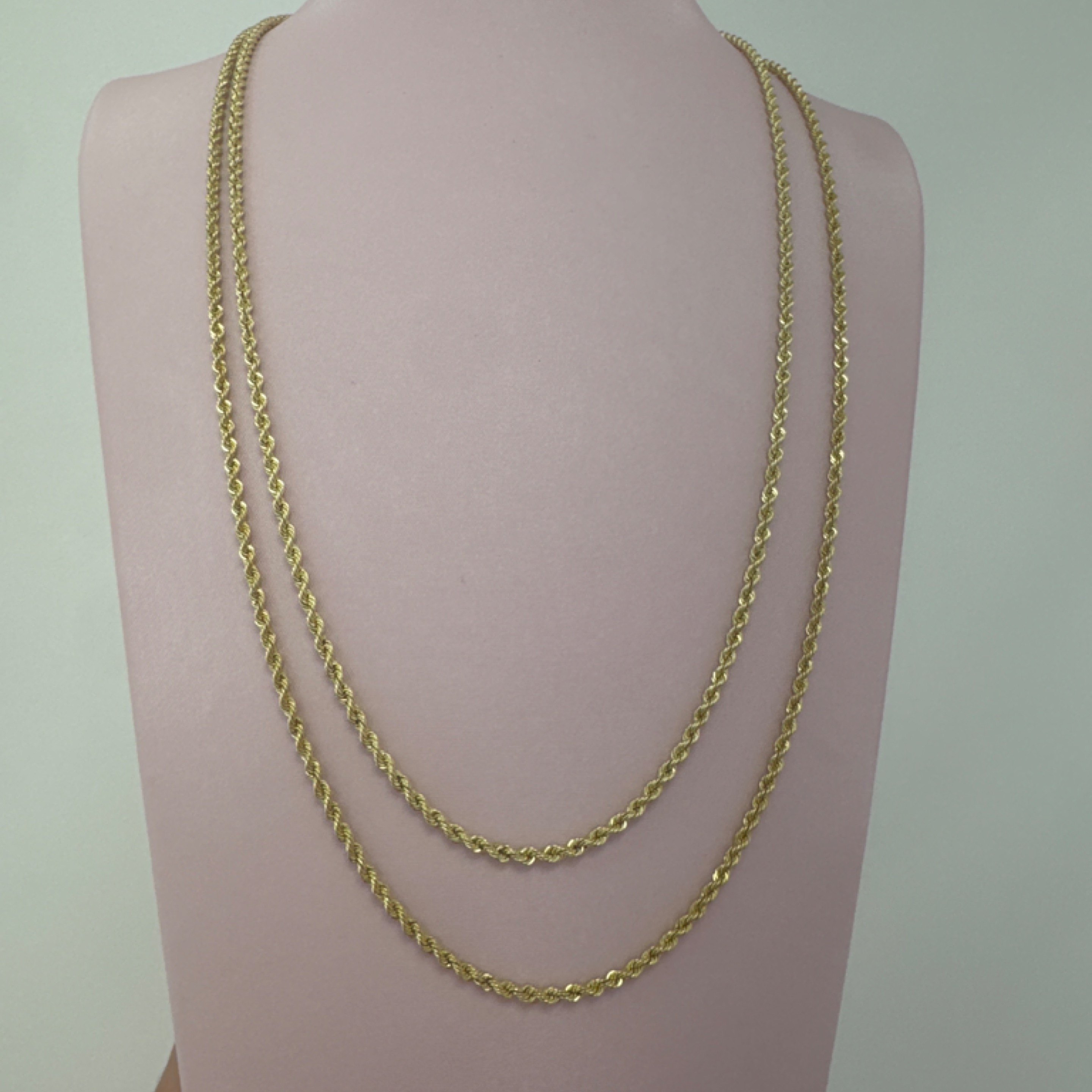 Rope chain semi solid 2mm 10KT