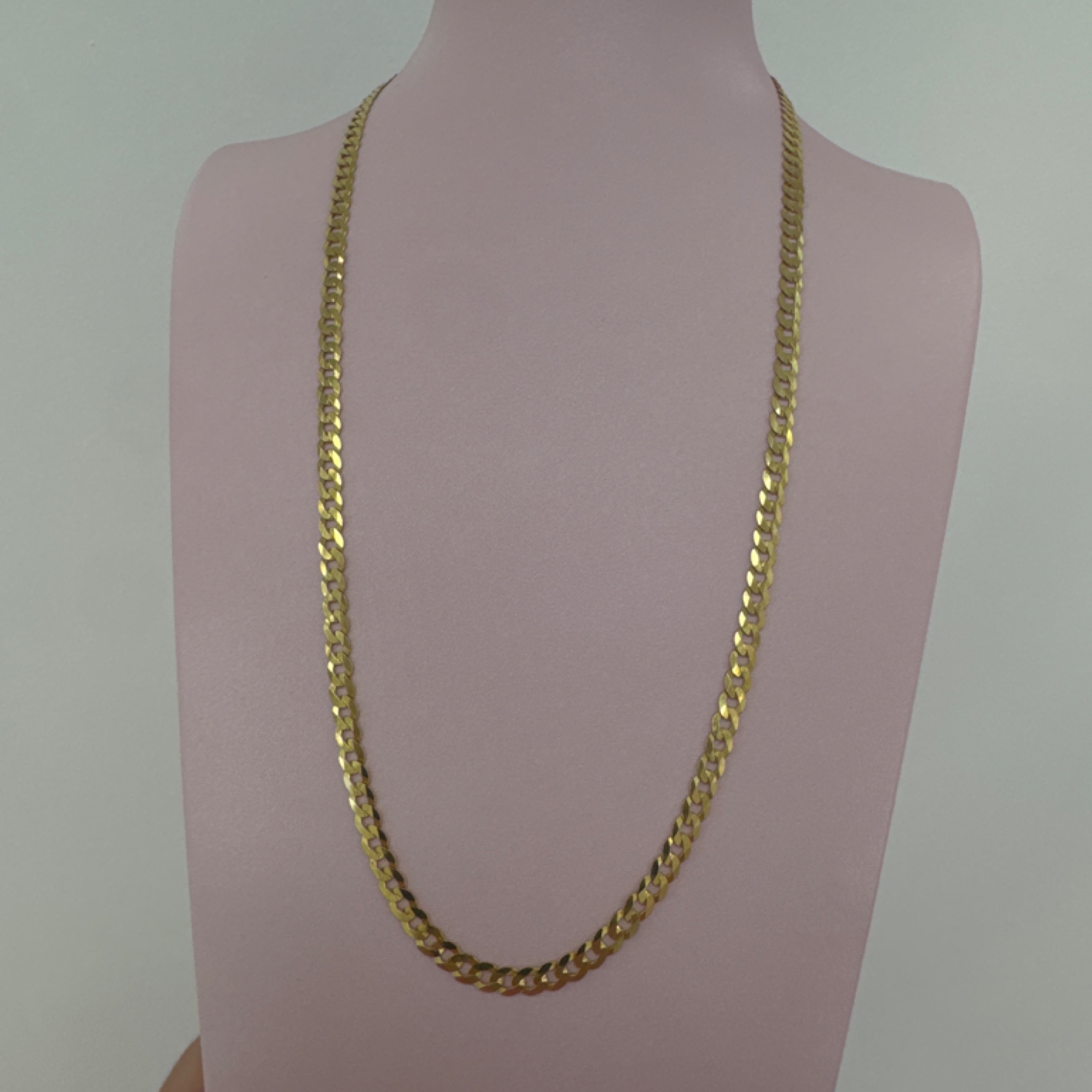 Corte de brillo chain solid 4.5mm 10KT