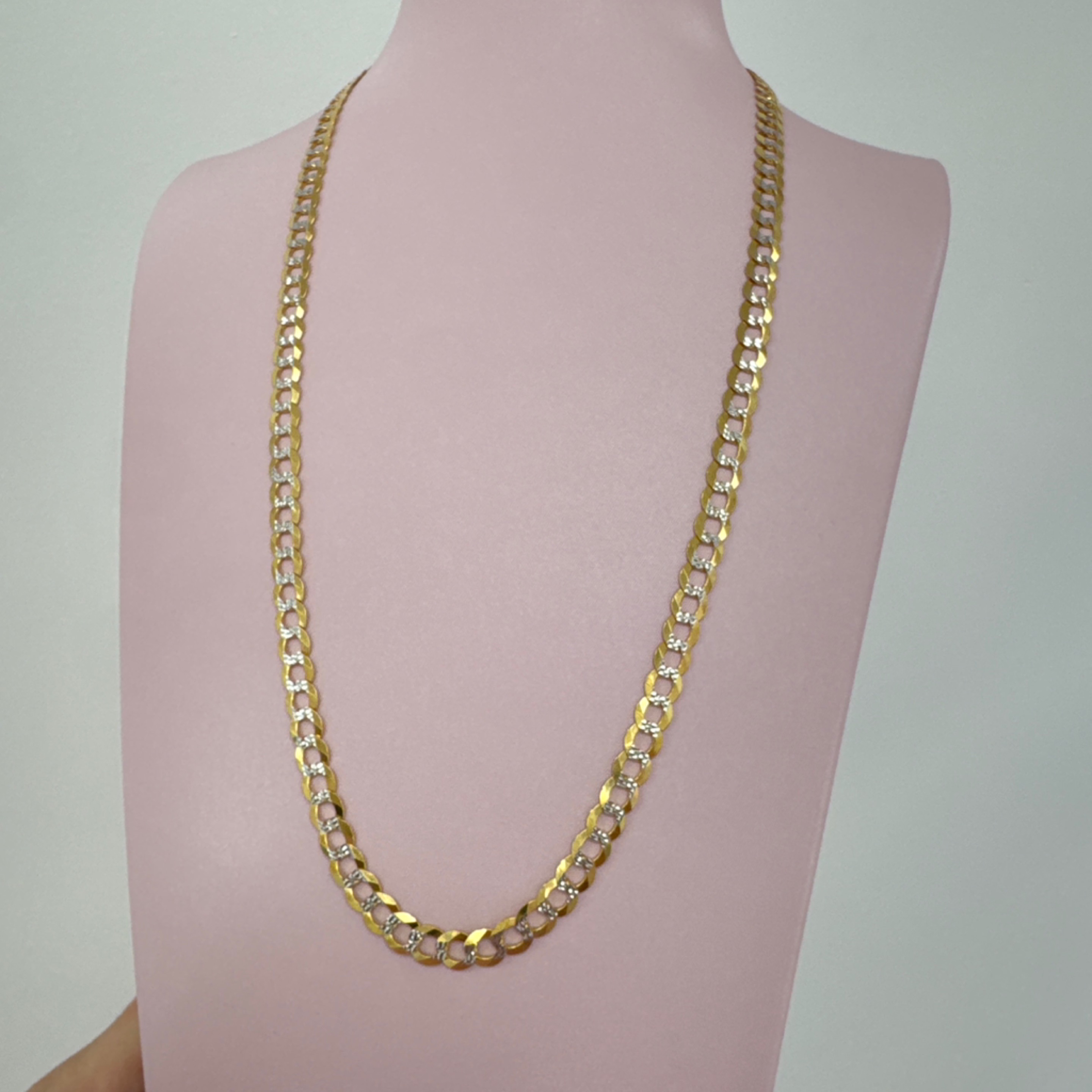 Corte de brillo chain solid two tones 6mm 22”