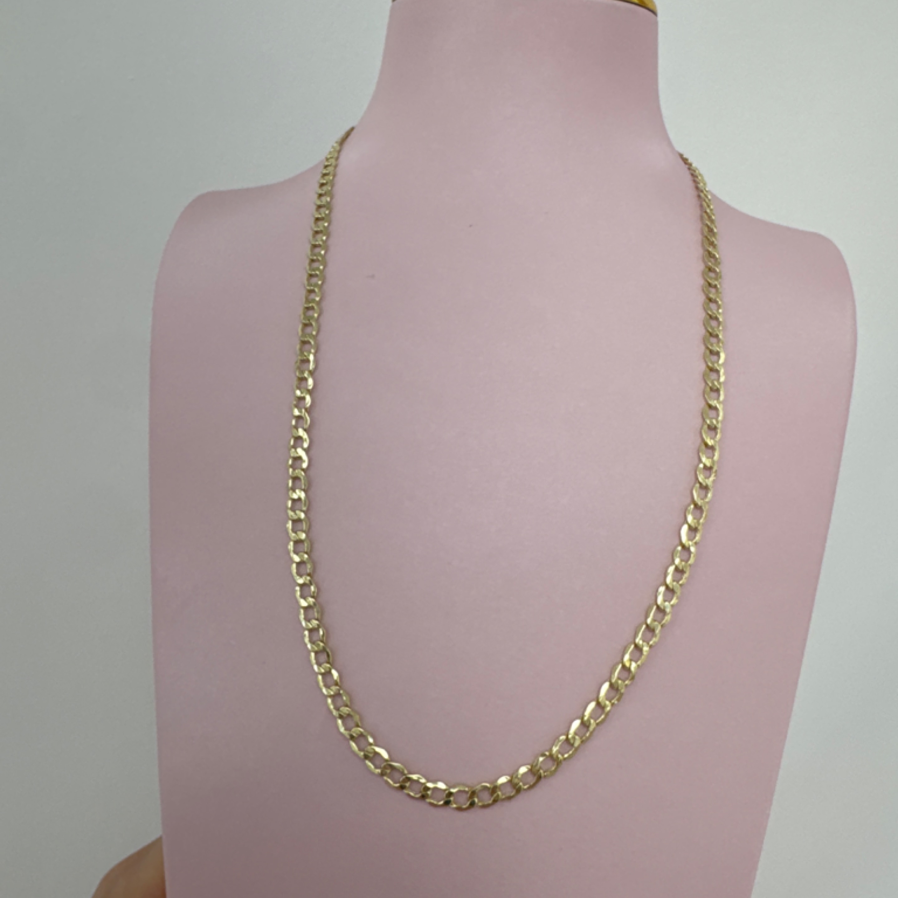 Corte de brillo chain semi solid 4.5mm 14KT