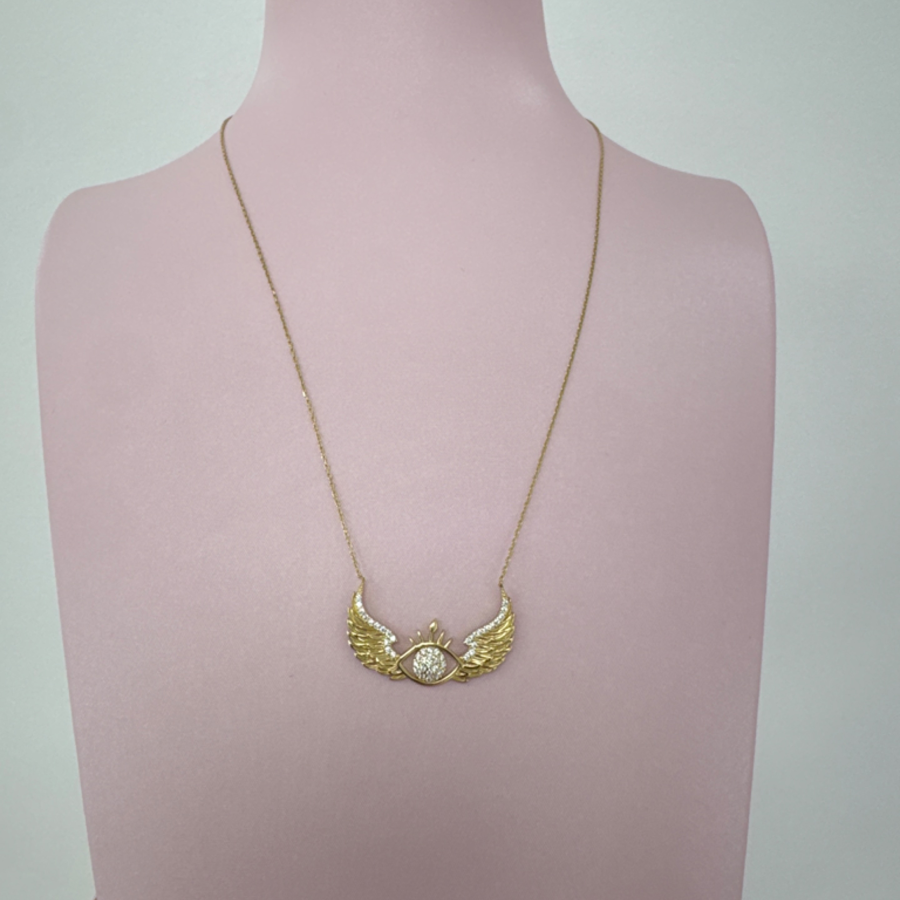 Fatima's eye chain wings 14KT