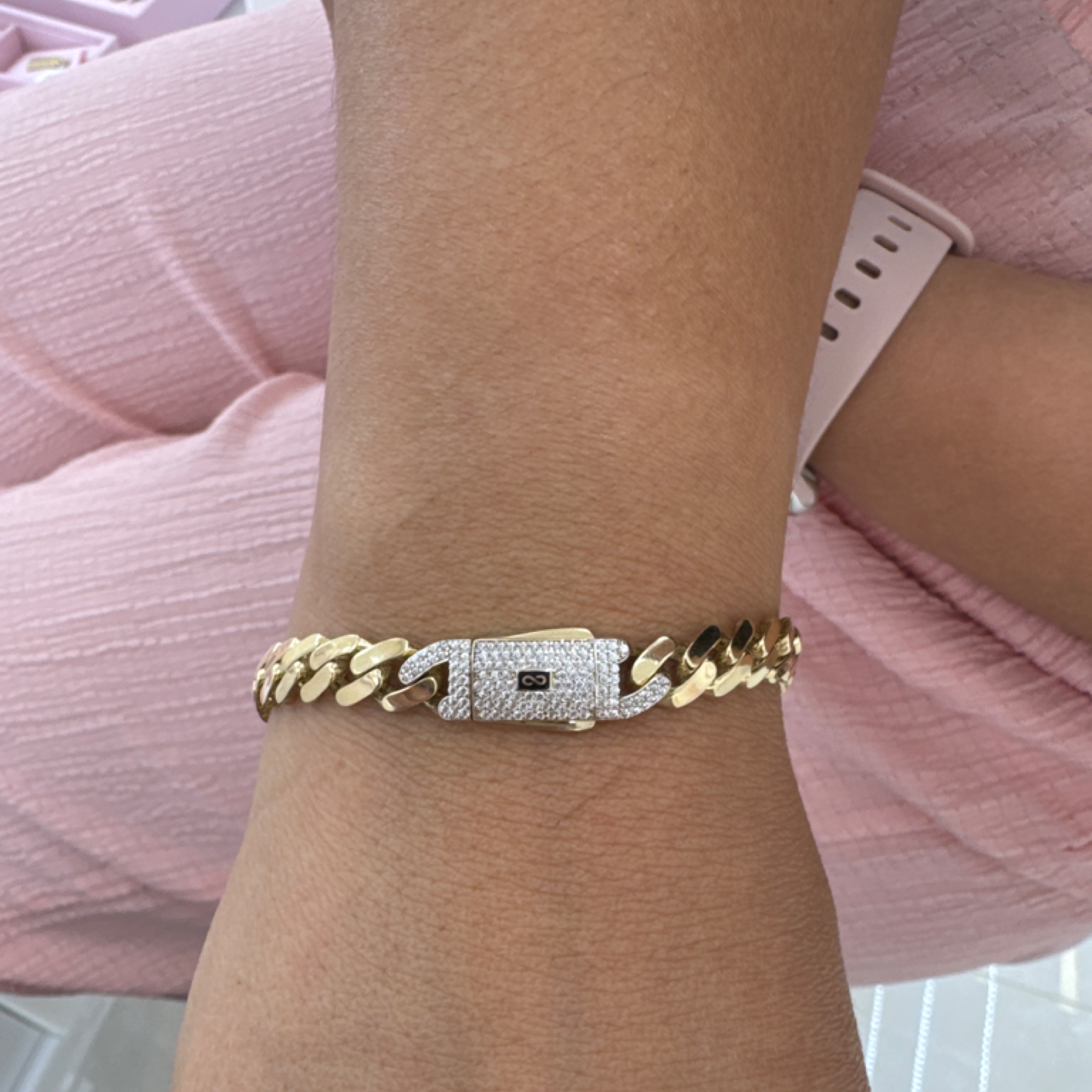 Monaci Bracelet semi solid 7.5mm 10KT