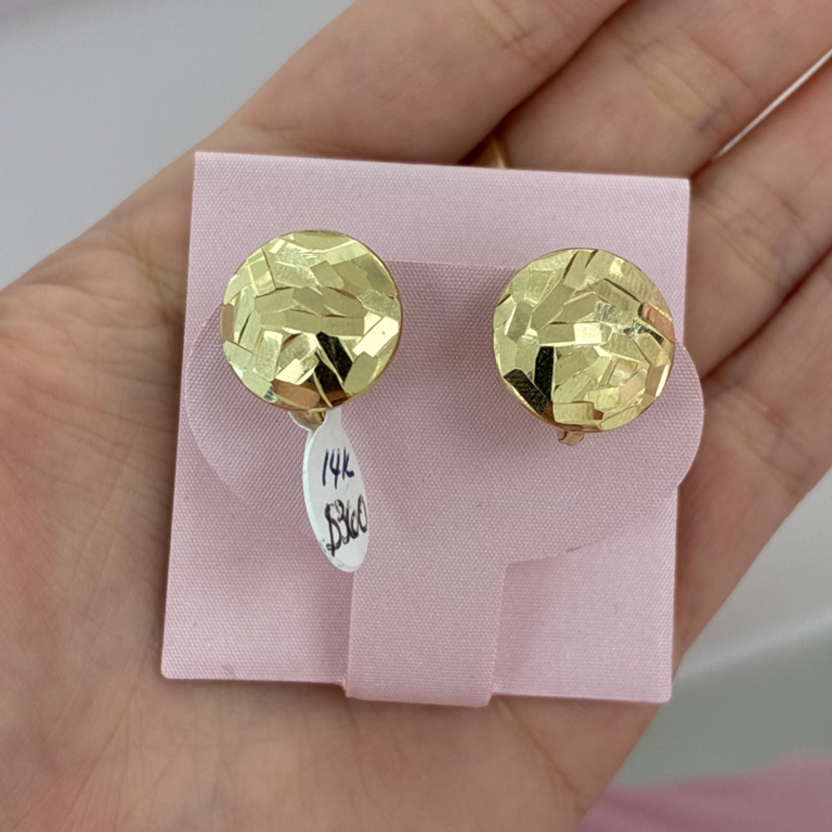 Plain earrings hoop 14KT