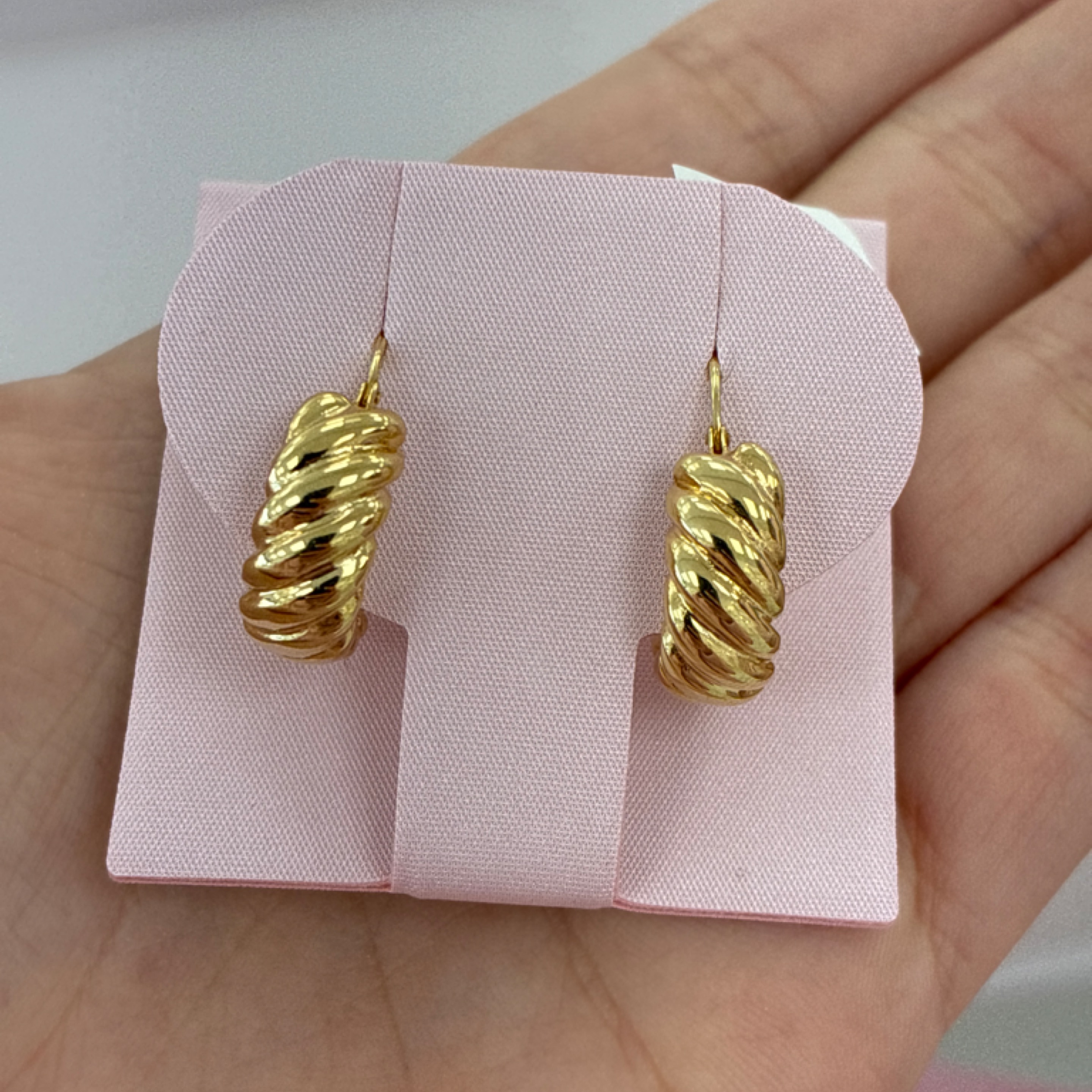 Crooked earrings 14KT